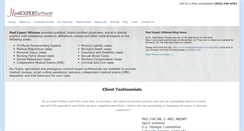 Desktop Screenshot of medexpertwitness.com