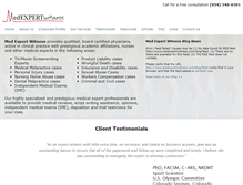 Tablet Screenshot of medexpertwitness.com